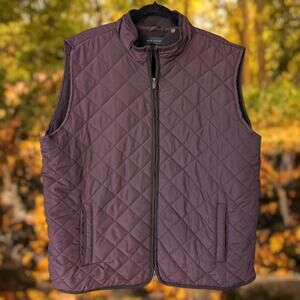 Elie Tahari Women's 2XL Quilted Brown Performance Vest gorpcore autumn core poly